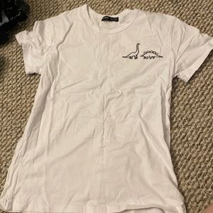white dinosaur tshirt